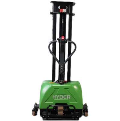 HSLF1000 Electric Forklift Pallet Stacker 1ton 0.8m-1.6m Self Loading Lifting Stacker