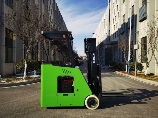500mm Load Center Battery Powered Sit Down Stacker HTF20 Electric Reach Truck Forklift