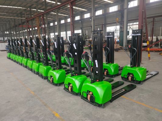 Electric Self Loading Forklift Semi Automatic Pallet Stacker 1500kg 1650*786*1180mm