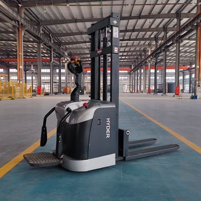 Warehouse Standing-on Electric Battery Stacker Forklift with 2.0ton Load Capacity