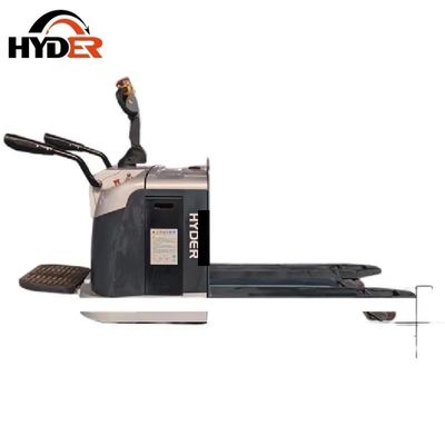 DC Motor Electric Pallet Forklift Truck Hyder 2500kg Standing on Fully Battery Operated