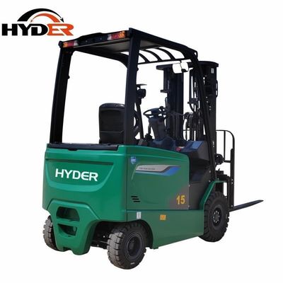 AC Motor 4 Wheels Electric Forklift Truck 1.5ton Lithium Battery for Material Handling