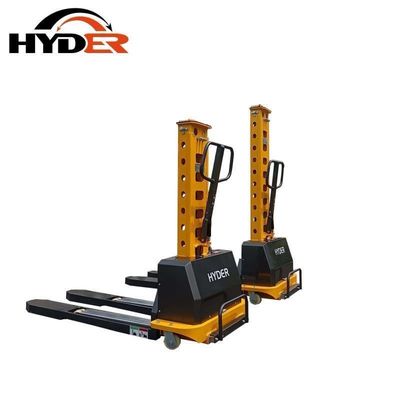 Manufacture Hyder 0.5t/1t Portable Semi Electric Self Lifting Stacker with AC/DC Motor